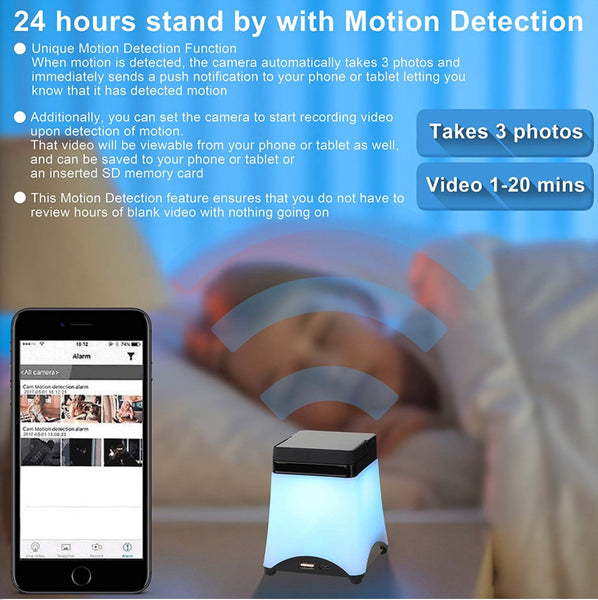 Hidden LED Night Light Spy Camera