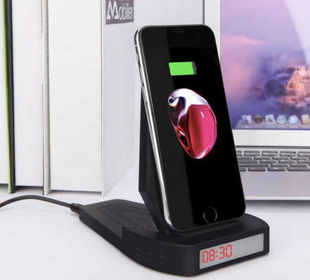 Wireless Charger Spy Camera With Digital Clock