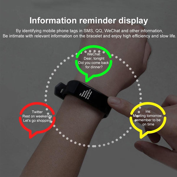 Fitness Tracker OLED Touch Screen with Heart Rate Monitor