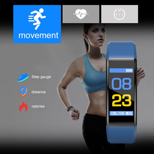 Fitness Tracker OLED Touch Screen with Heart Rate Monitor