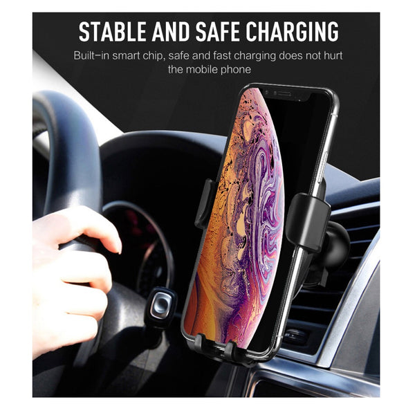 Smart Clamping Wireless Car Charger Mount